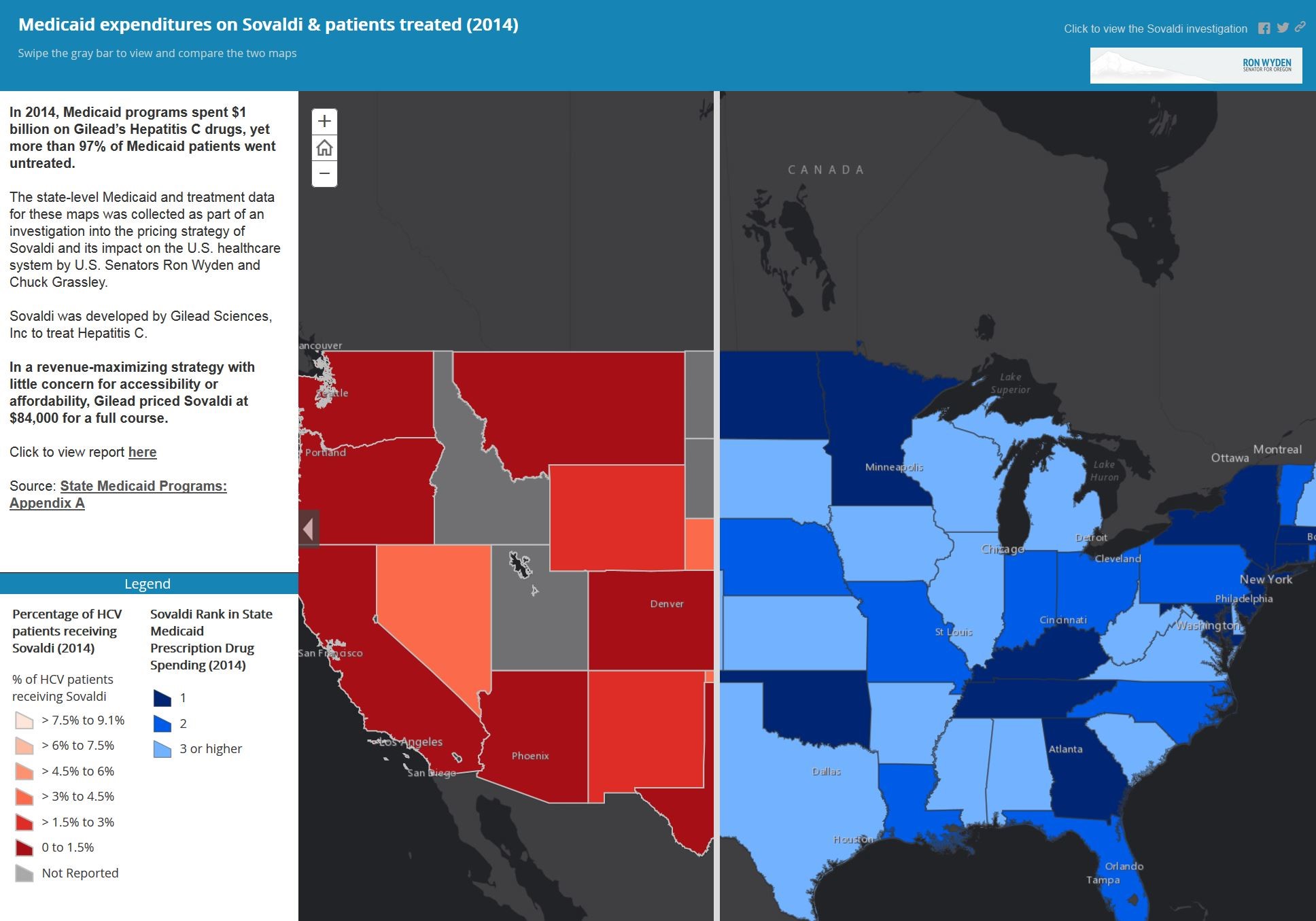 Sovaldi Report Medicaid Map